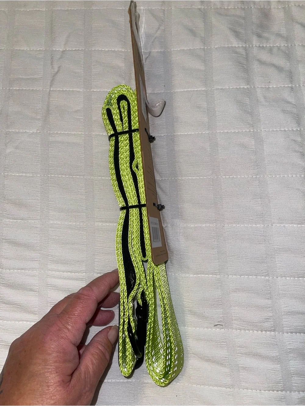 Eddie Bauer Reflective Lime Green Dog Leash with Black Hardware